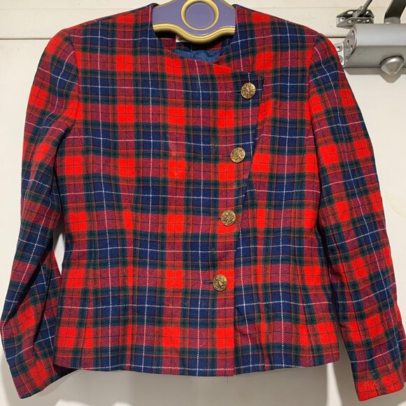 VINTAGE PENDLETON DOUBLE BREAST WOOL PLAID JACKETS SIZE SP - Picture 2 of 7